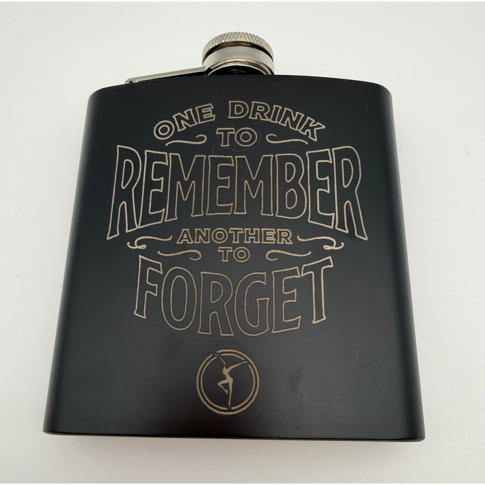 Dave Matthews Band One Drink To Remember Black Matte Flask Fire Dancer Logo DMB